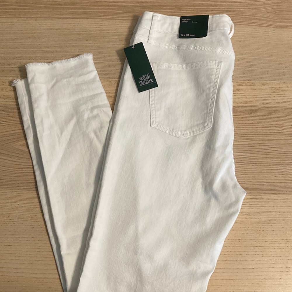 High Rise Skinny Jeans White 12/31